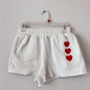 White heart comfy shorts!